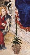 BROEDERLAM, Melchior The Annunciation (detail)  ff oil